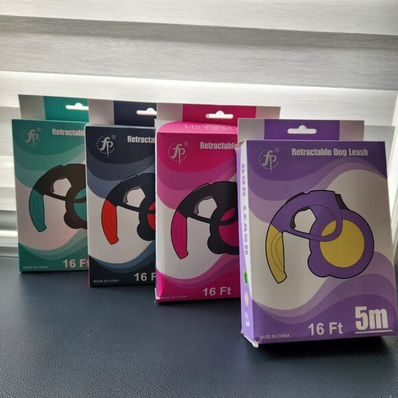 Automatic Retractable Pet Leash – Durable Nylon, 16 ft Rope, One-Handed Braking - Picture 2 of 13